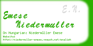 emese niedermuller business card