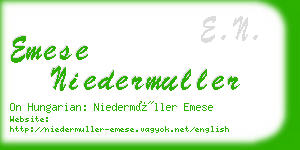 emese niedermuller business card